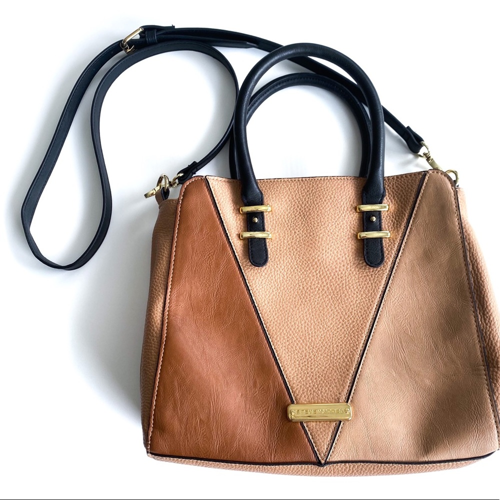 STEVE MADDEN • Brown/Tan Crossbody Purse
